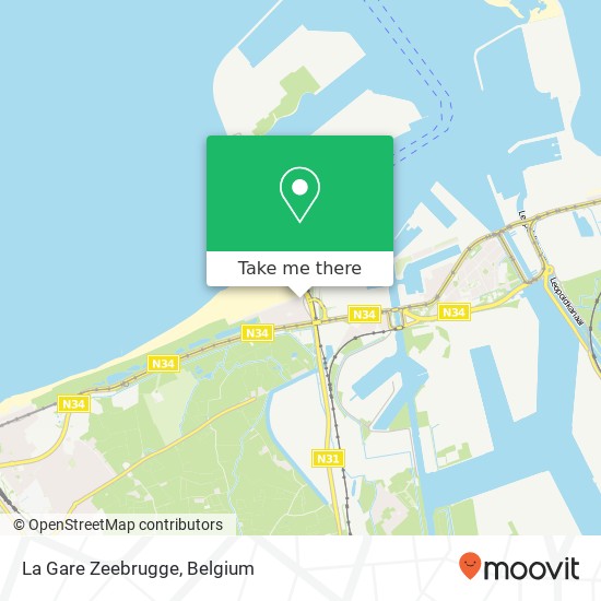 La Gare Zeebrugge map