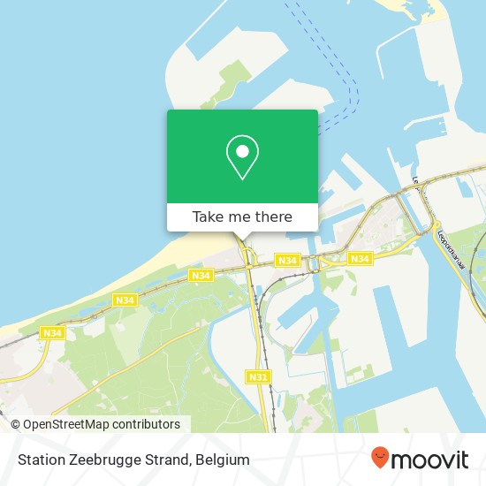 Station Zeebrugge Strand plan