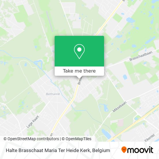 Halte Brasschaat Maria Ter Heide Kerk map