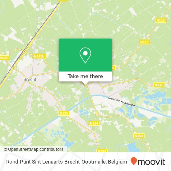 Rond-Punt Sint Lenaarts-Brecht-Oostmalle map