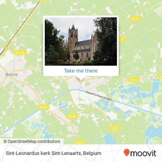 Sint-Leonardus kerk Sint-Lenaarts map
