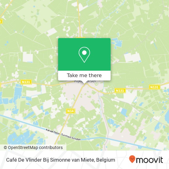Café De Vlinder Bij Simonne van Miete map