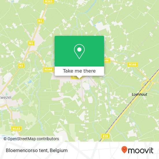 Bloemencorso tent map