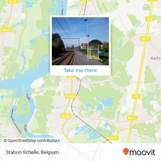 Station Schelle map