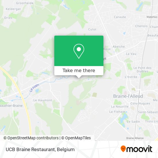 UCB Braine Restaurant map