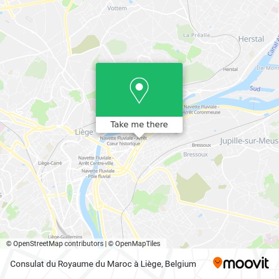 Consulat du Royaume du Maroc à Liège plan
