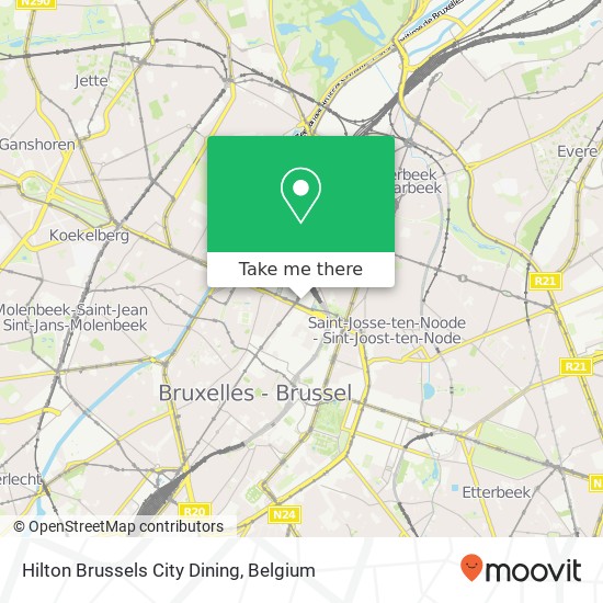 Hilton Brussels City Dining map