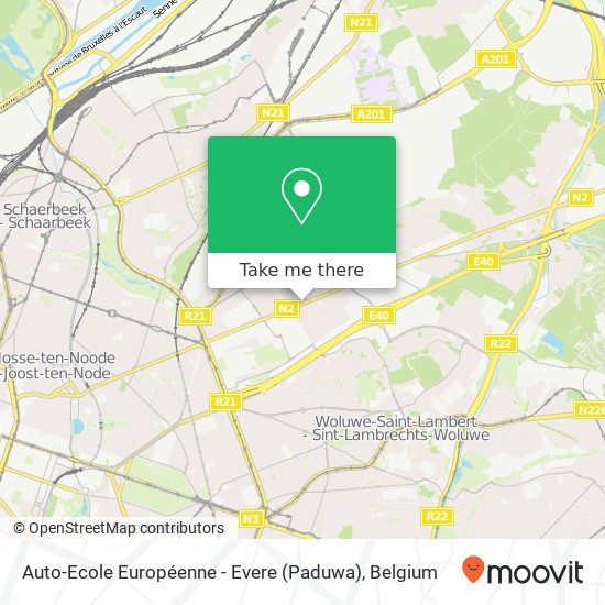 Auto-Ecole Européenne - Evere (Paduwa) map