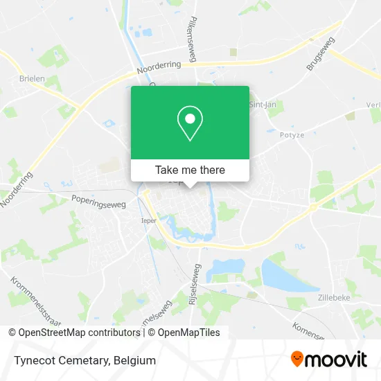Tynecot Cemetary map
