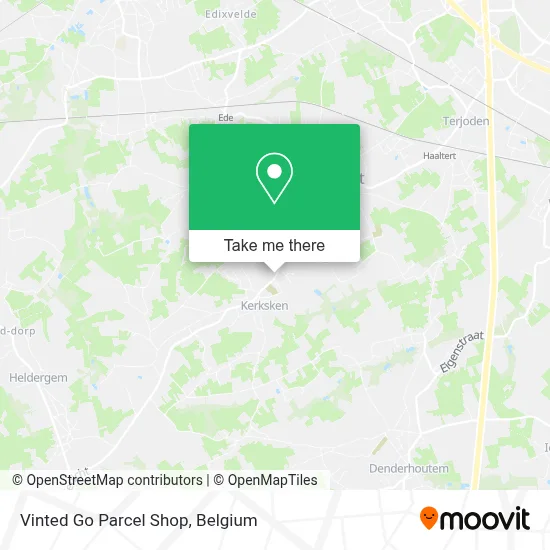 Vinted Go Parcel Shop map
