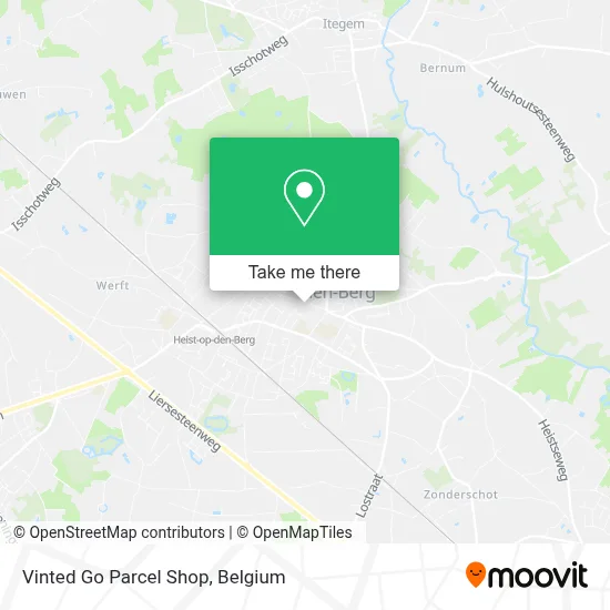 Vinted Go Parcel Shop map
