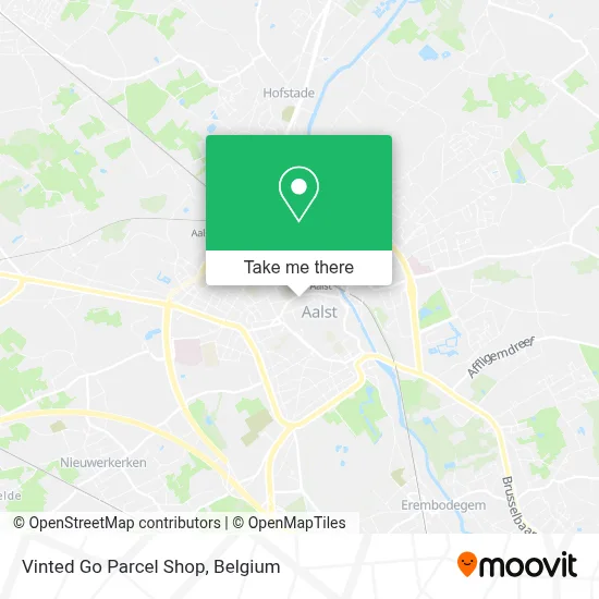 Vinted Go Parcel Shop map