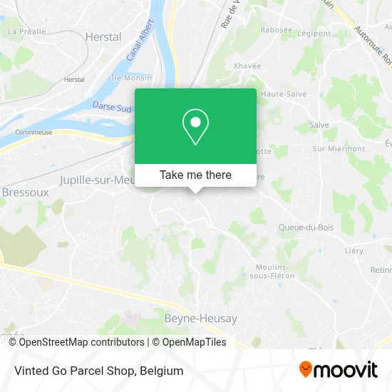 Vinted Go Parcel Shop map