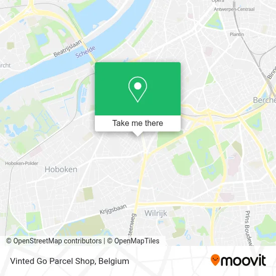 Vinted Go Parcel Shop map