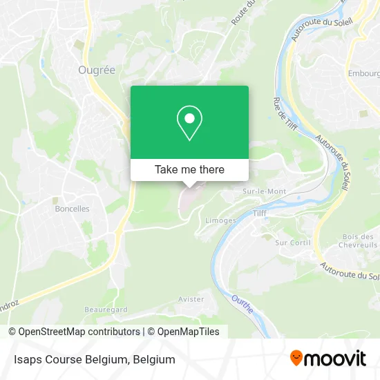 Isaps Course Belgium map