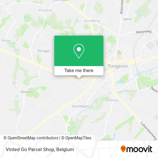 Vinted Go Parcel Shop map