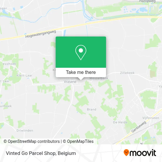 Vinted Go Parcel Shop map