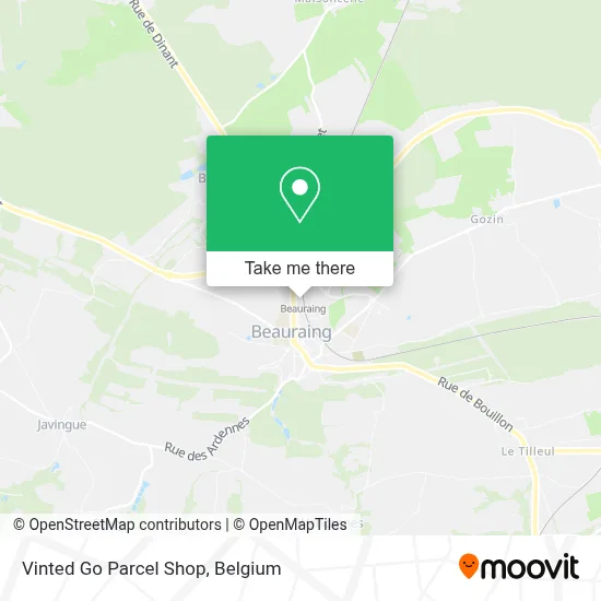 Vinted Go Parcel Shop map