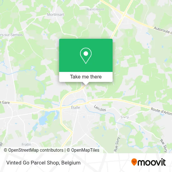 Vinted Go Parcel Shop map