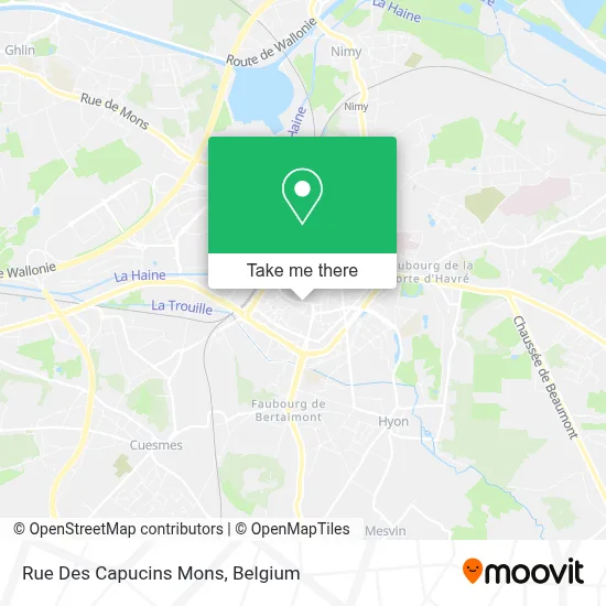 Rue Des Capucins Mons map