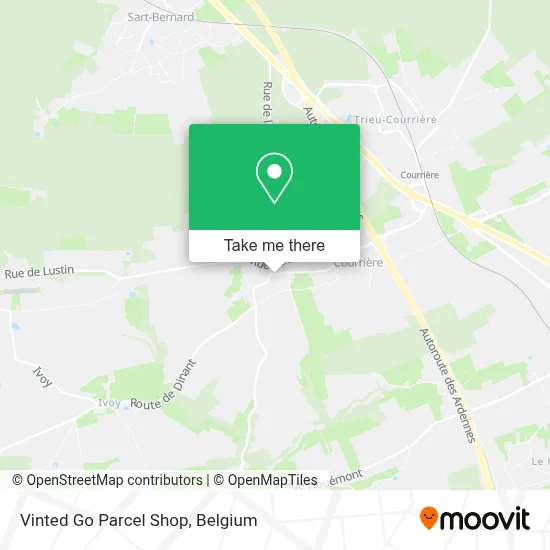 Vinted Go Parcel Shop map