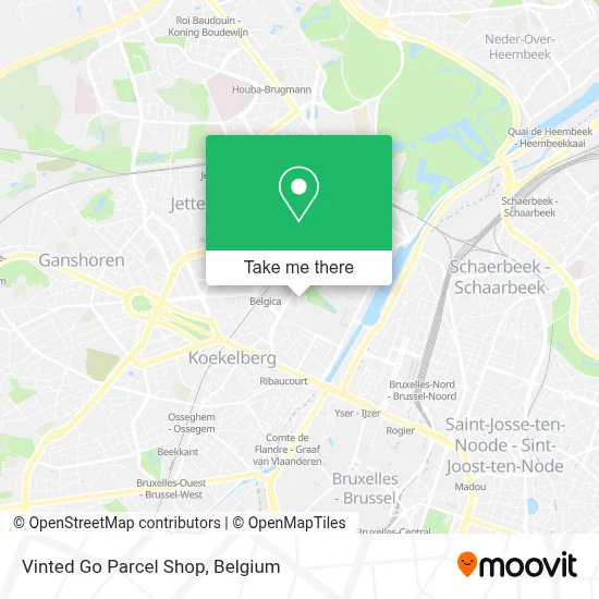 Vinted Go Parcel Shop map