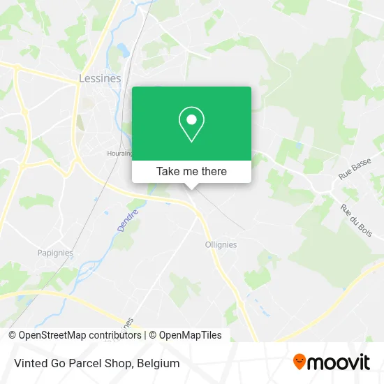 Vinted Go Parcel Shop map