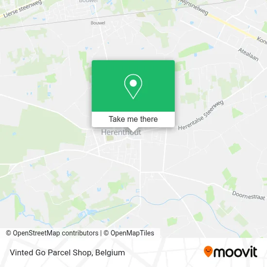 Vinted Go Parcel Shop map