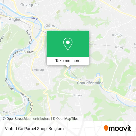 Vinted Go Parcel Shop map