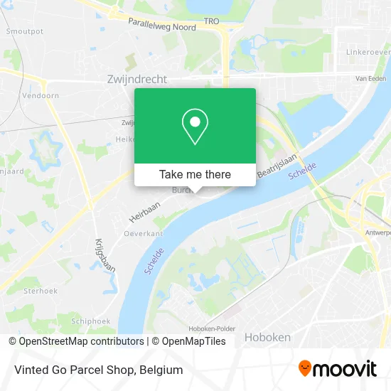 Vinted Go Parcel Shop map