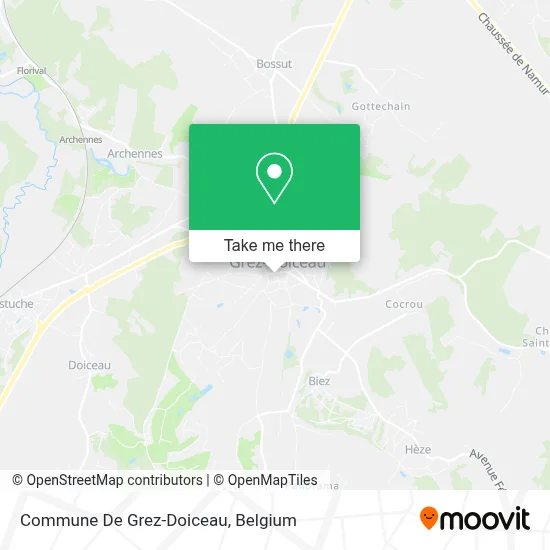 Commune De Grez-Doiceau map