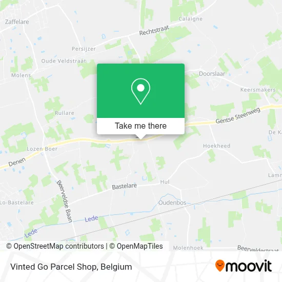 Vinted Go Parcel Shop map