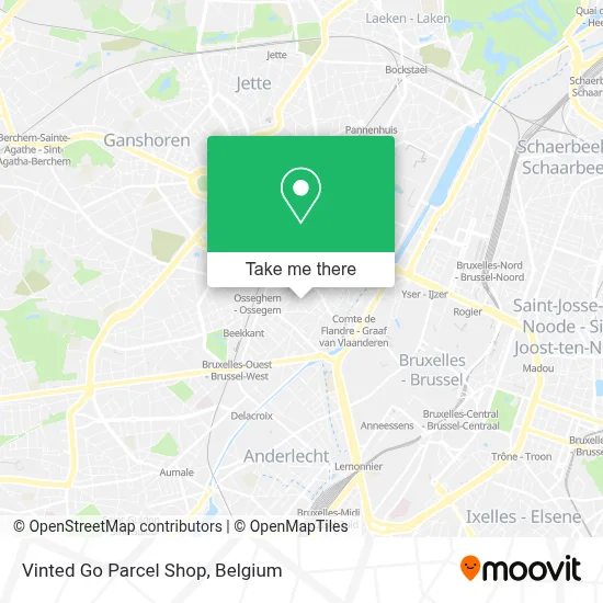 Vinted Go Parcel Shop map