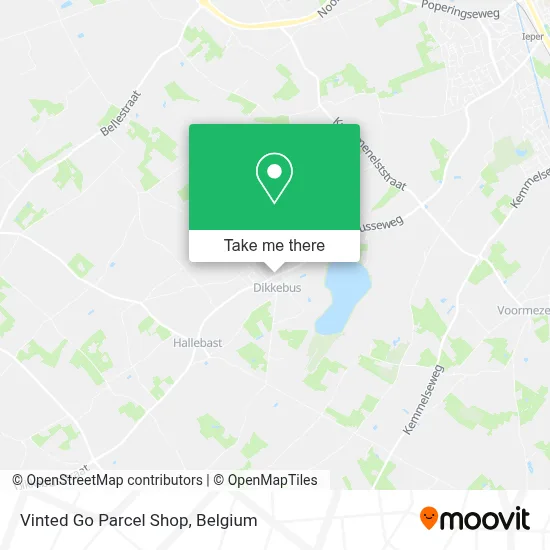 Vinted Go Parcel Shop map