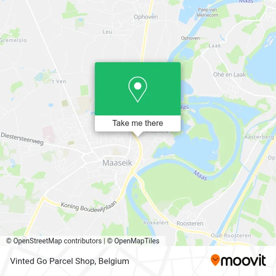 Vinted Go Parcel Shop map