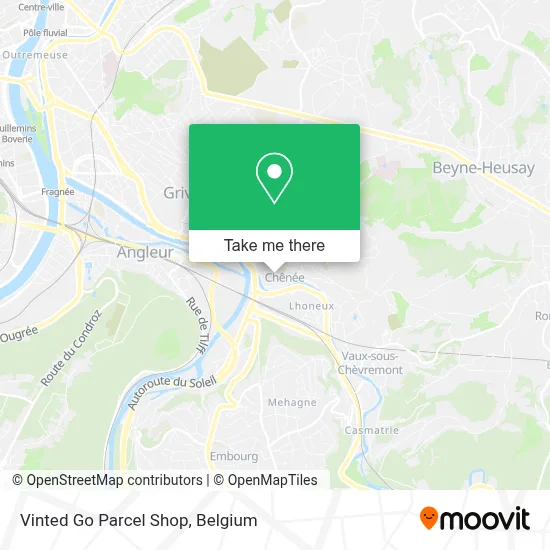 Vinted Go Parcel Shop map