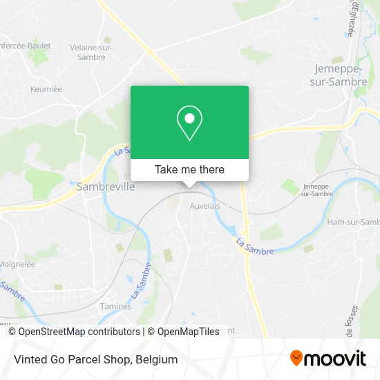 Vinted Go Parcel Shop map