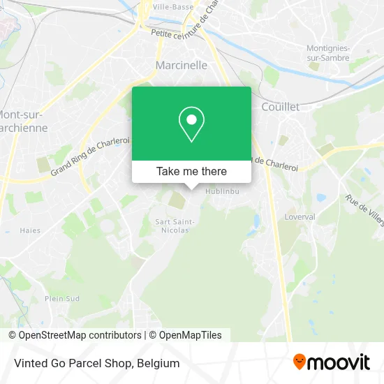 Vinted Go Parcel Shop map