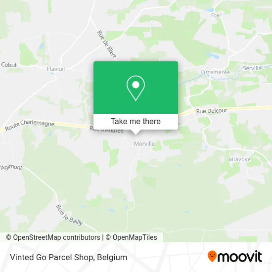 Vinted Go Parcel Shop map