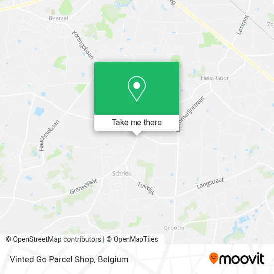 Vinted Go Parcel Shop map