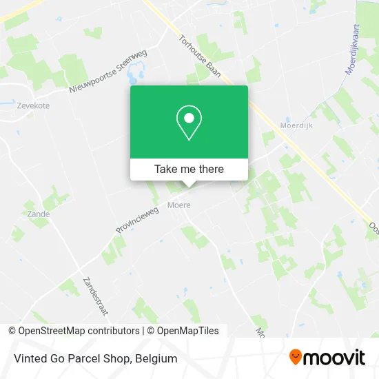 Vinted Go Parcel Shop map