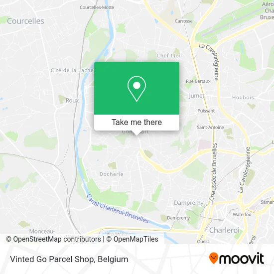 Vinted Go Parcel Shop map
