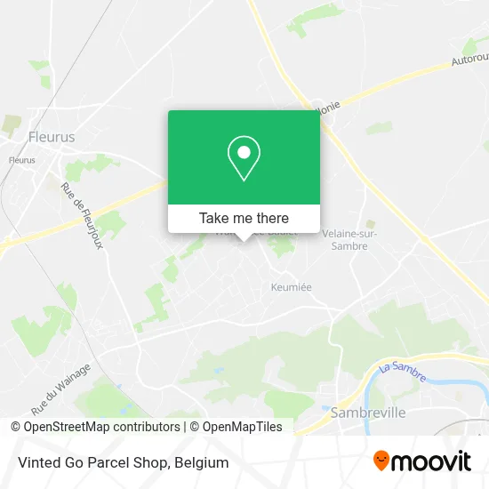 Vinted Go Parcel Shop map