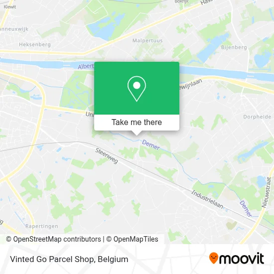 Vinted Go Parcel Shop map