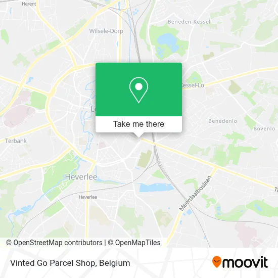 Vinted Go Parcel Shop map