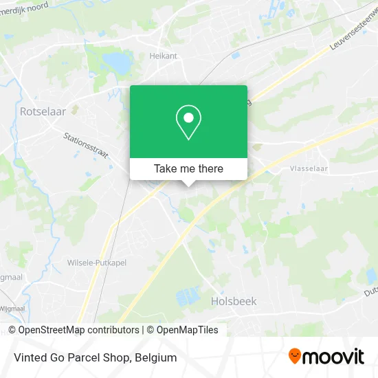 Vinted Go Parcel Shop map