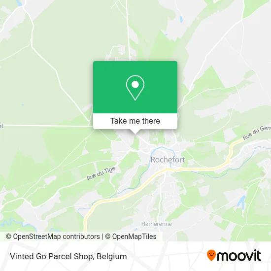 Vinted Go Parcel Shop map