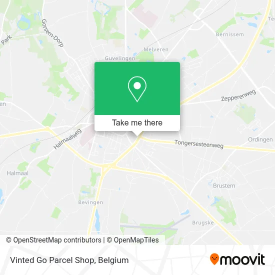 Vinted Go Parcel Shop map