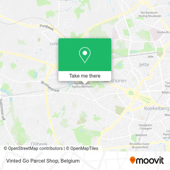 Vinted Go Parcel Shop map