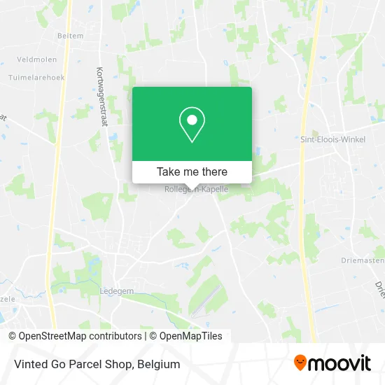 Vinted Go Parcel Shop map